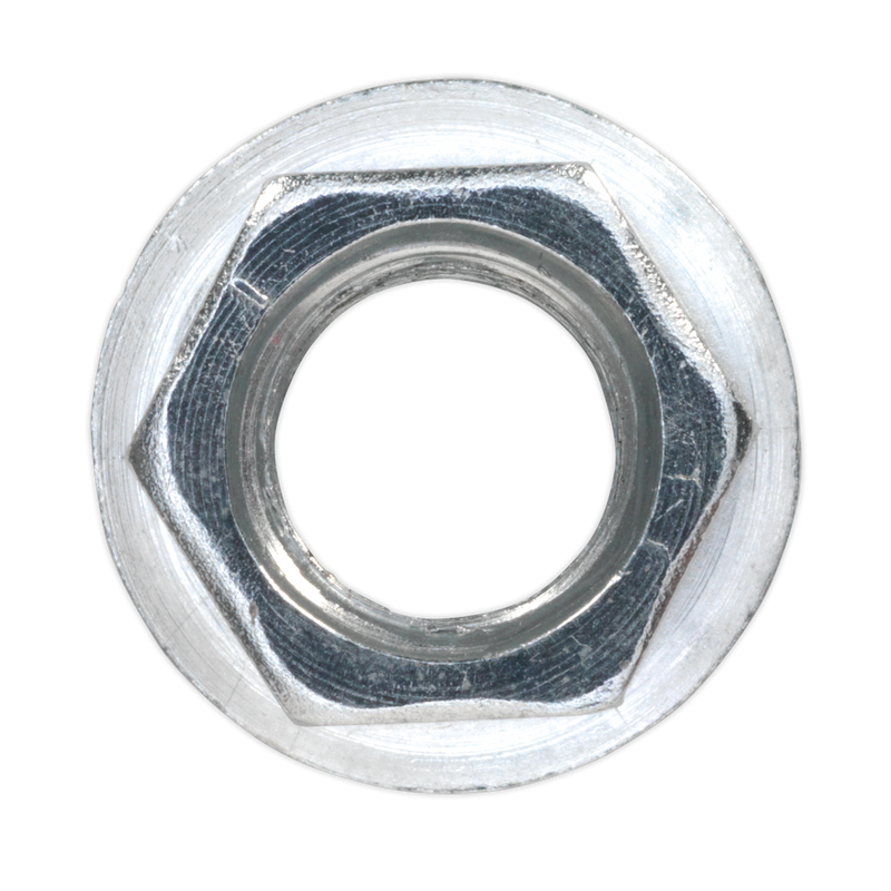 Flange Nut Serrated M10 Zinc DIN 6923 Pack of 100 | Pipe Manufacturers Ltd..