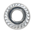 Flange Nut Serrated M5 Zinc DIN 6923 Pack of 100 | Pipe Manufacturers Ltd..