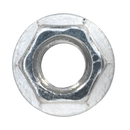 Flange Nut Serrated M8 Zinc DIN 6923 Pack of 100 | Pipe Manufacturers Ltd..