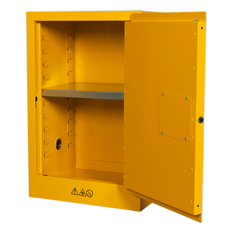 Flammables Storage Cabinet 585 x 455 x 890mm | Pipe Manufacturers Ltd..