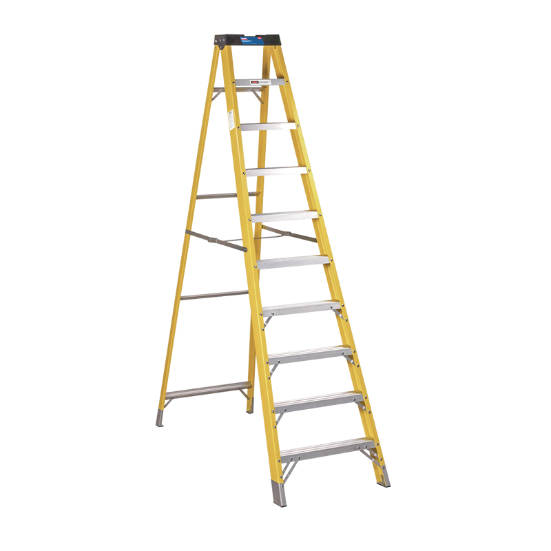 Fibreglass Step Ladder 9-Tread EN 131 | Pipe Manufacturers Ltd..