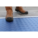 Vinyl Floor Tile with Peel & Stick Backing - Blue Treadplate Pack of 16 | Pipe Manufacturers Ltd..