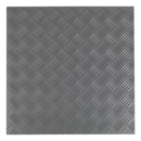 Vinyl Floor Tile with Peel & Stick Backing - Silver Treadplate Pack of 16 | Pipe Manufacturers Ltd..