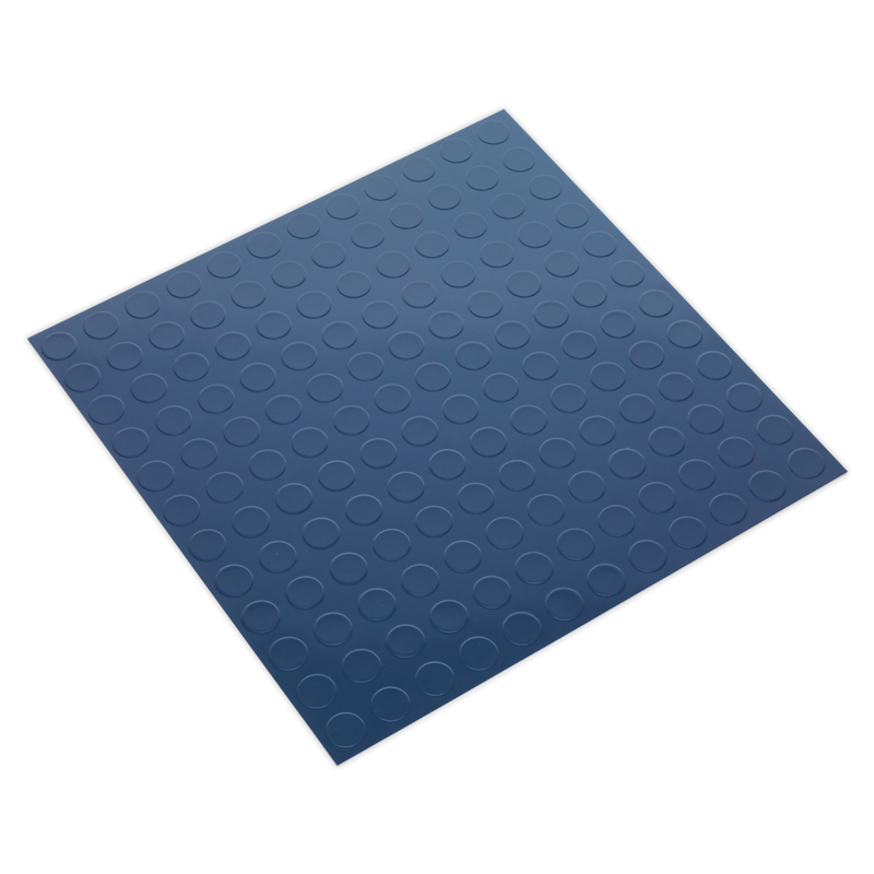 Vinyl Floor Tile with Peel & Stick Backing - Blue Coin Pack of 16 | Pipe Manufacturers Ltd..