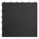 Polypropylene Floor Tile 400 x 400mm - Black Treadplate - Pack of 9 | Pipe Manufacturers Ltd..