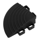 Polypropylene Floor Tile Corners 60 x 60mm Black - Pack of 4 | Pipe Manufacturers Ltd..