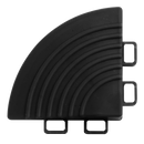Polypropylene Floor Tile Corners 60 x 60mm Black - Pack of 4 | Pipe Manufacturers Ltd..