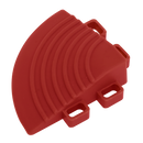 Polypropylene Floor Tile Corners 60 x 60mm Red - Pack of 4 | Pipe Manufacturers Ltd..