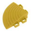 Polypropylene Floor Tile Corner 60 x 60mm Yellow - Pack of 4 | Pipe Manufacturers Ltd..