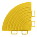 Polypropylene Floor Tile Corner 60 x 60mm Yellow - Pack of 4 | Pipe Manufacturers Ltd..