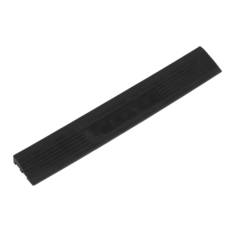 Polypropylene Floor Tile Edge 400 x 60mm Black Male - Pack of 6 | Pipe Manufacturers Ltd..