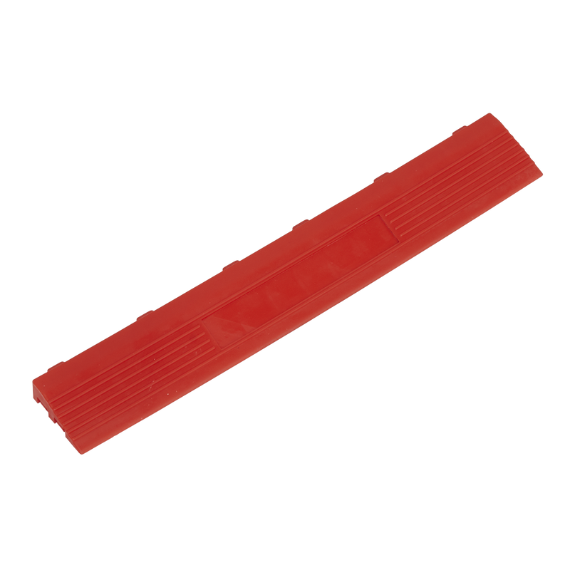 Polypropylene Floor Tile Edge 400 x 60mm Red Female - Pack of 6 | Pipe Manufacturers Ltd..