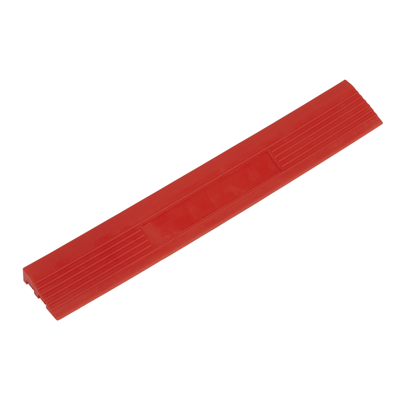 Polypropylene Floor Tile Edge 400 x 60mm Red Male - Pack of 6 | Pipe Manufacturers Ltd..