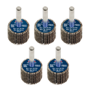 ¯25 x 20mm Flap Wheel ¯6mm Shaft Assorted Grit - Pack of 5