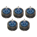 ¯50 x 25mm Flap Wheel ¯6mm Shaft Assorted Grit - Pack of 5