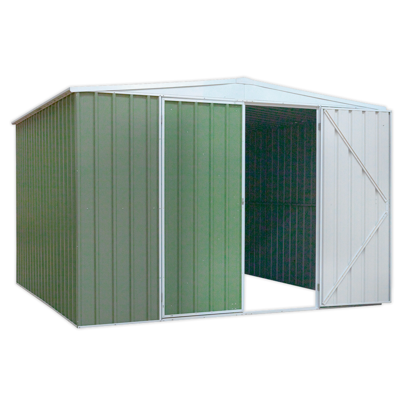 Galvanized Steel Shed Green 3 x 3 x 2m | Pipe Manufacturers Ltd..