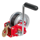 Geared Hand Winch with Brake & Webbing 540kg Capacity | Pipe Manufacturers Ltd..