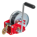 Geared Hand Winch with Brake & Webbing 900kg Capacity | Pipe Manufacturers Ltd..