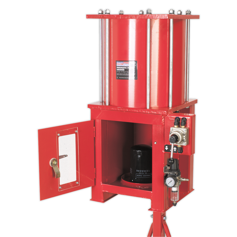 Pneumatic Oil Filter Crusher | Pipe Manufacturers Ltd..