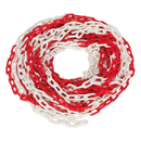 Safety Chain Red/White 25m x 6mm | Pipe Manufacturers Ltd..