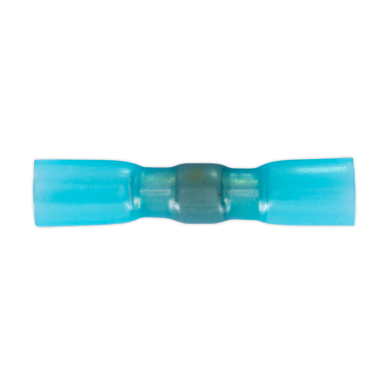 Heat Shrink Butt Connector with Crimp & Solder Blue Pack of 25 | Pipe Manufacturers Ltd..