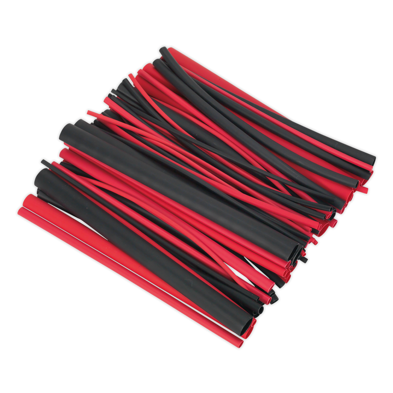 Heat Shrink Tubing Assortment 72pc Black & Red Adhesive Lined 200mm | Pipe Manufacturers Ltd..