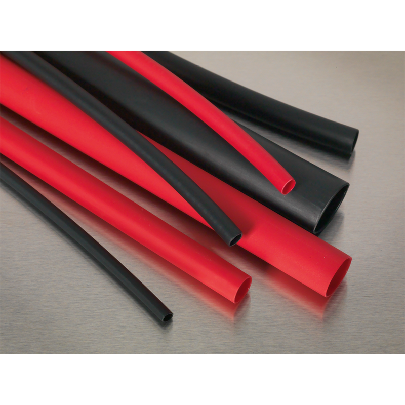 Heat Shrink Tubing Assortment 72pc Black & Red Adhesive Lined 200mm | Pipe Manufacturers Ltd..