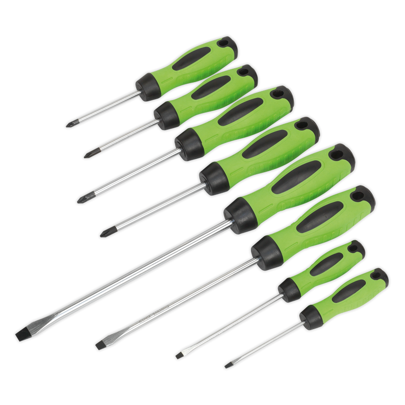 Screwdriver Set 8pc Hi-Vis Green | Pipe Manufacturers Ltd..