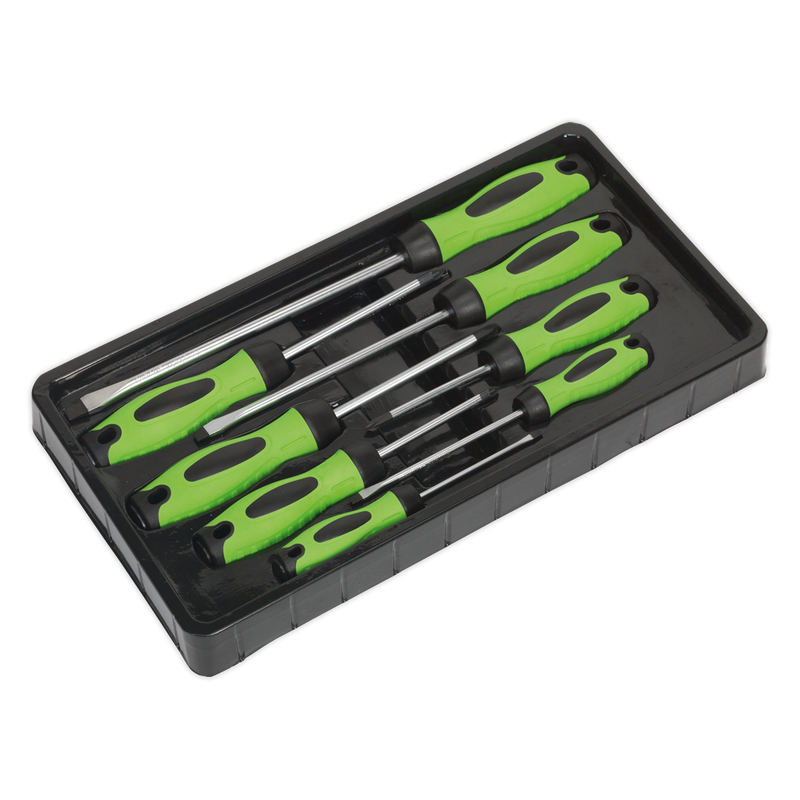 Screwdriver Set 8pc Hi-Vis Green | Pipe Manufacturers Ltd..