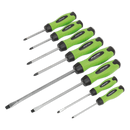 Screwdriver Set 8pc Hammer-Thru Hi-Vis Green | Pipe Manufacturers Ltd..