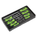 Screwdriver Set 8pc Hammer-Thru Hi-Vis Green | Pipe Manufacturers Ltd..
