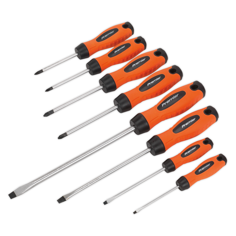 Screwdriver Set 8pc Hi-Vis Orange | Pipe Manufacturers Ltd..