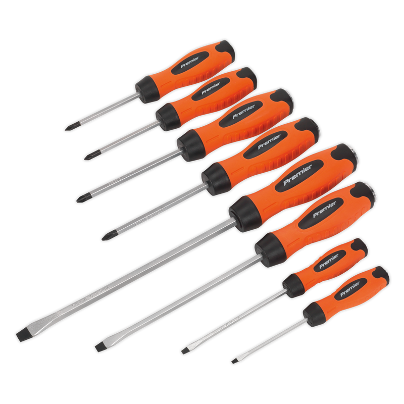 Screwdriver Set 8pc Hammer-Thru Hi-Vis Orange | Pipe Manufacturers Ltd..