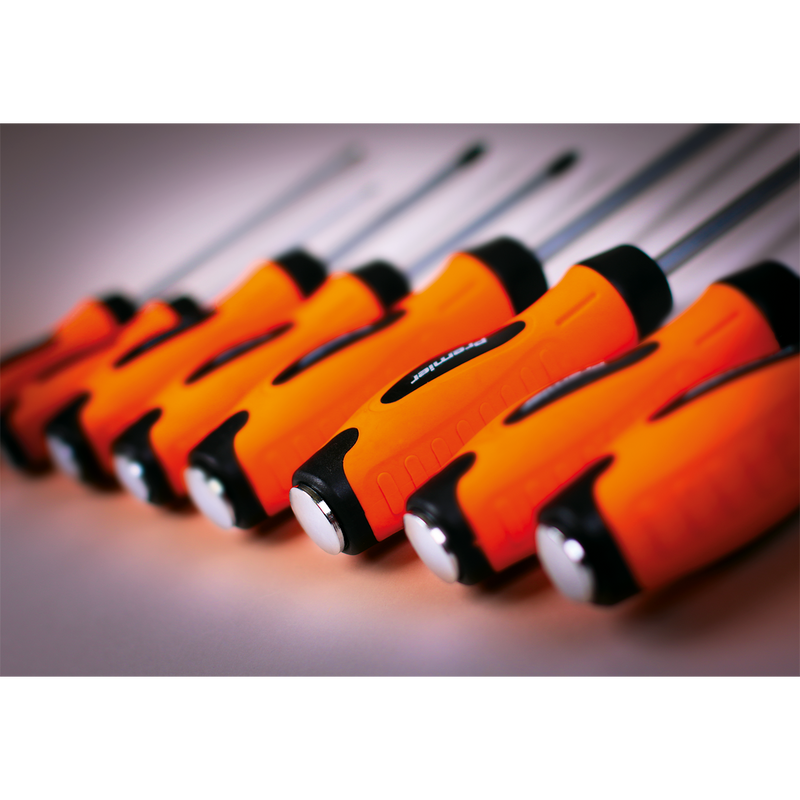 Screwdriver Set 8pc Hammer-Thru Hi-Vis Orange | Pipe Manufacturers Ltd..