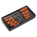 Screwdriver Set 8pc Hammer-Thru Hi-Vis Orange | Pipe Manufacturers Ltd..