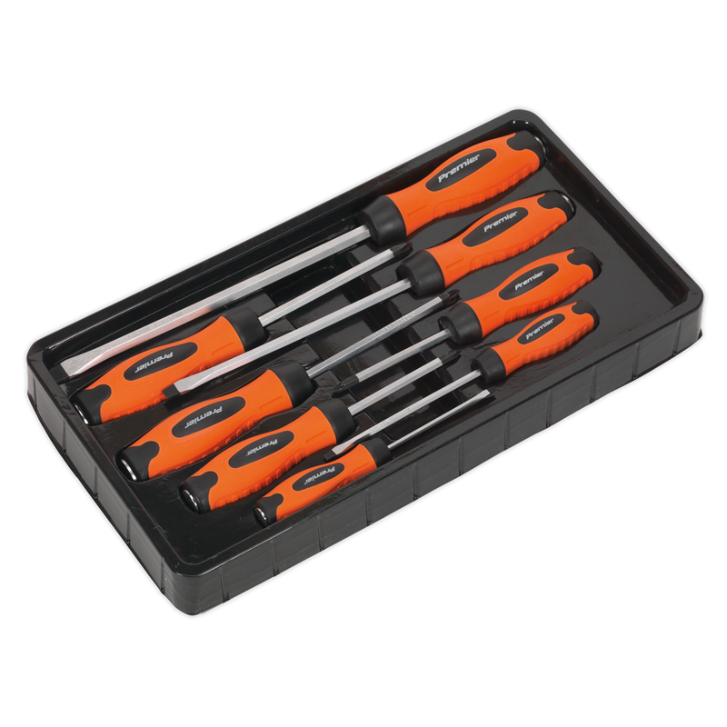 Screwdriver Set 8pc Hammer-Thru Hi-Vis Orange | Pipe Manufacturers Ltd..