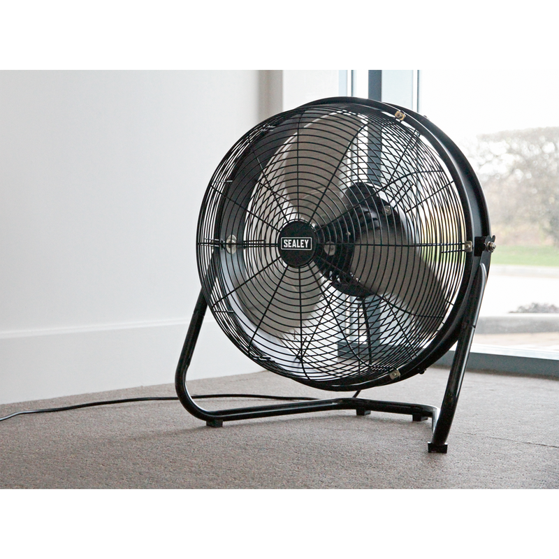 Industrial High Velocity Floor Fan with Internal Oscillation 18" | Pipe Manufacturers Ltd..