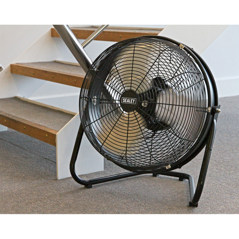 Industrial High Velocity Floor Fan with Internal Oscillation 18" | Pipe Manufacturers Ltd..