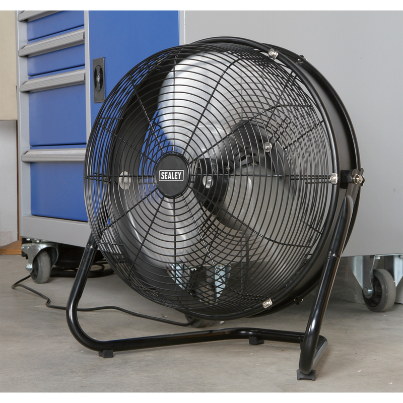 Industrial High Velocity Floor Fan with Internal Oscillation 18" | Pipe Manufacturers Ltd..