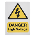High Voltage Warning Sign 200 x 300mm | Pipe Manufacturers Ltd..