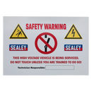 Hybrid/Electric Vehicle Warning Sign | Pipe Manufacturers Ltd..