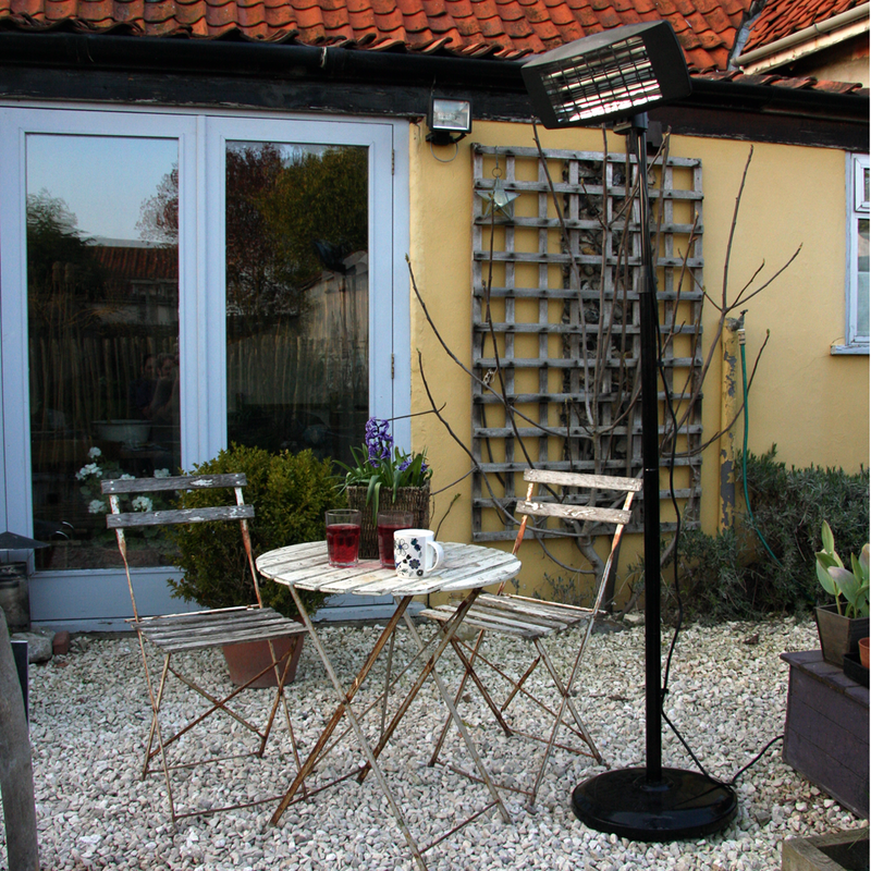 Infrared Quartz Patio Heater 2000W/230V with Telescopic Floor Stand | Pipe Manufacturers Ltd..