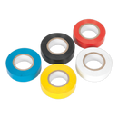 PVC Insulating Tape 19mm x 20m Mixed Colours Pack of 10 | Pipe Manufacturers Ltd..