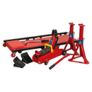 Lifting Kit 5pc 2tonne (Inc Jack, Axle Stands, Creeper, Chocks & Wrench) | Pipe Manufacturers Ltd..