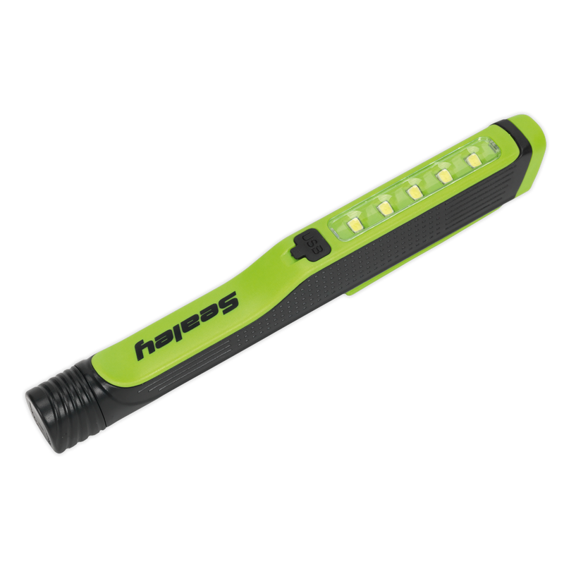 Rechargeable USB Penlight 5 SMD + 1 LED - Green | Pipe Manufacturers Ltd..