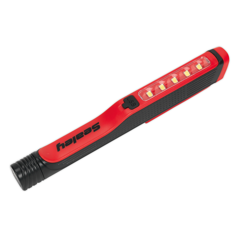 Rechargeable USB Penlight 5 SMD + 1 LED - Red | Pipe Manufacturers Ltd..