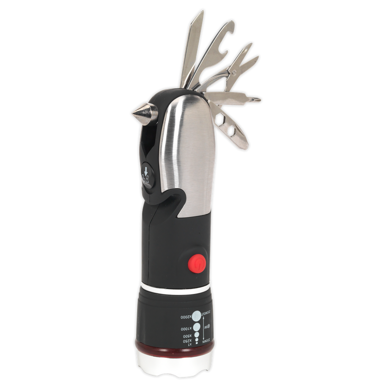 Emergency Torch/Multi-Tool - 3W LED Adjustable Focus 3 x AAA Cell | Pipe Manufacturers Ltd..