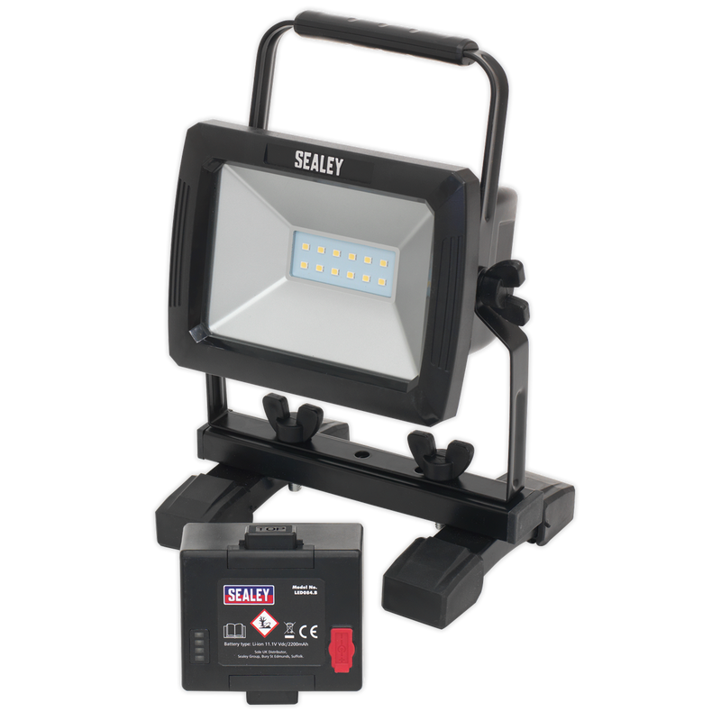 10W SMD Rechargeable Floodlight with Extra Battery | Pipe Manufacturers Ltd..
