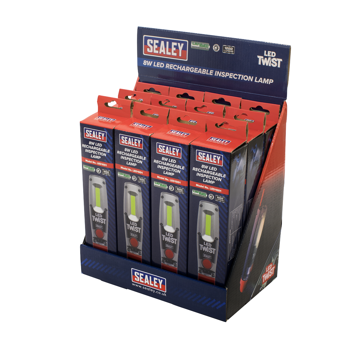 Rechargeable Inspection Lamp 8W LED - Display Box of 12