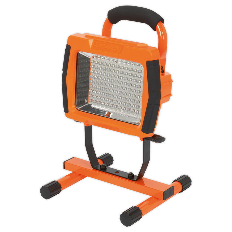 Rechargeable Portable Floodlight 108 LED Lithium-ion - Orange | Pipe Manufacturers Ltd..